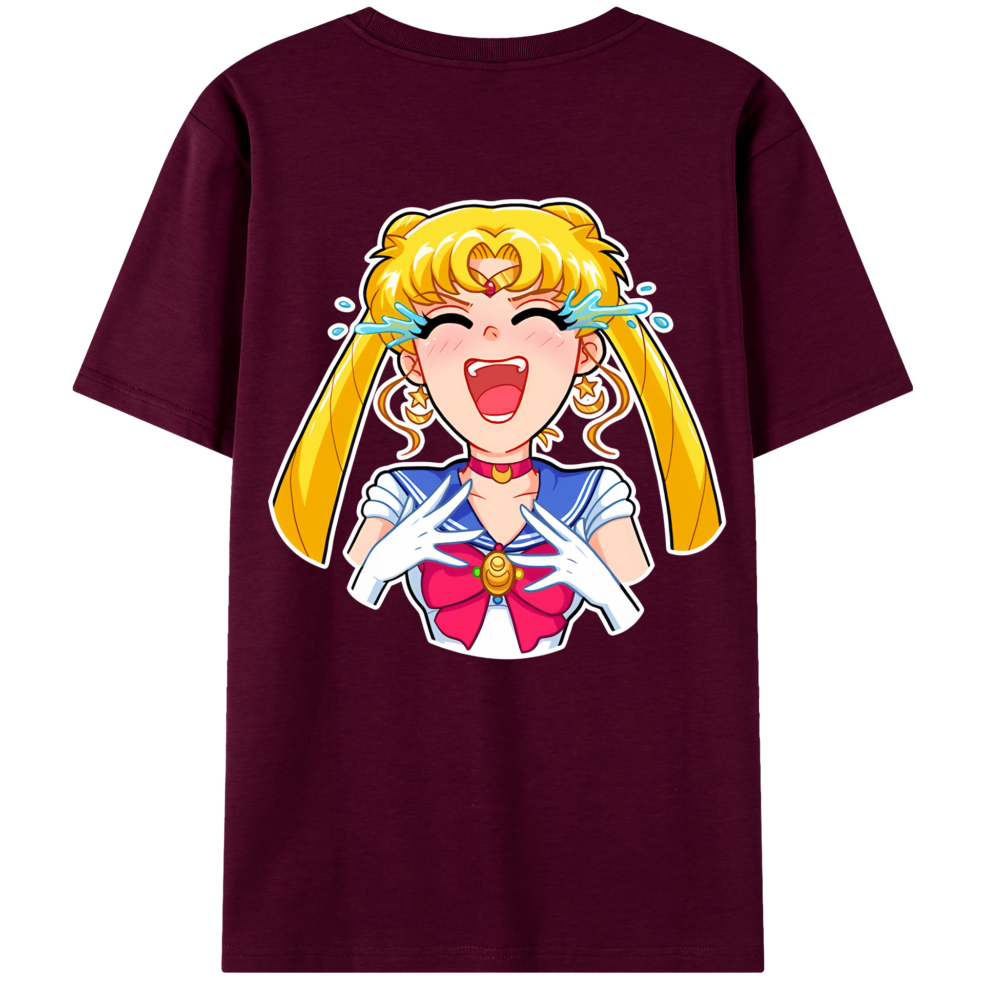 （画像用） 美少女戦士セーラームーン 月野 うさぎ つきの うさぎ Sailor Moon Tsukino Usagi レディース半袖Tシャツ(バックプリント)